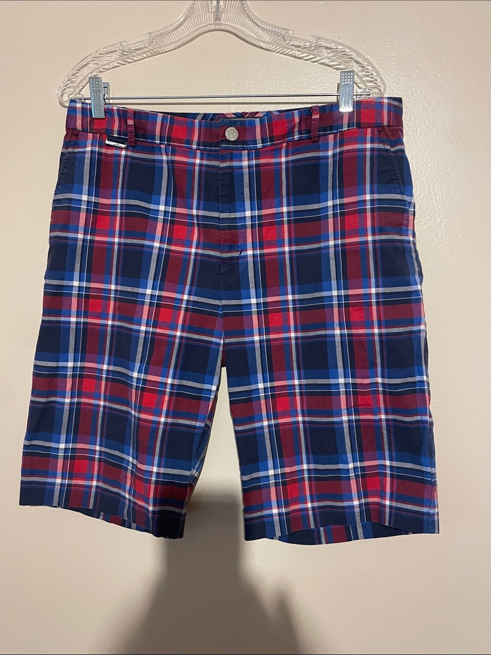 Women’s Lauren Ralph Lauren - Red & Blue plaid golf shorts